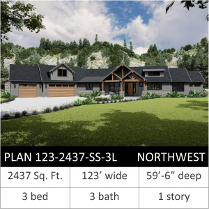 2437 SQFT - PLAN 123-2437-SS-3L NW