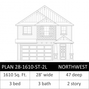 1610 SQFT - PLAN 28-1610-ST-2L NW
