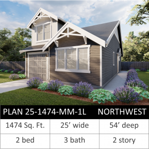 1474 SQFT - PLAN 25-1474-MM-1L NW