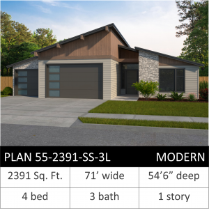 2391 SQFT - PLAN 55-2391-SS-3L MD