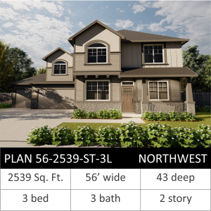 2539 SQFT - PLAN 56-2539-ST-3L NW