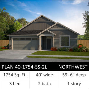1754 SQFT - PLAN 40-1754-SS-2L NW