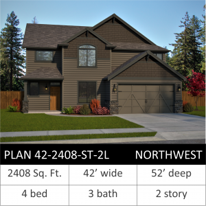 2408 SQFT - PLAN 42-2408-ST-2L NW