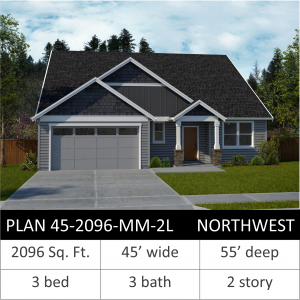 2096 SQFT - PLAN 45-2096-MM-2L NW