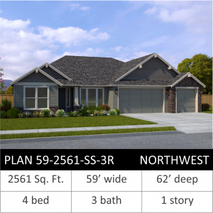 2561 SQFT - PLAN 59-2561-SS-3R NW