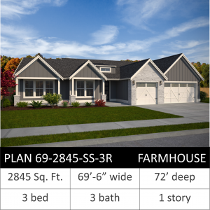 2845 SQFT - PLAN 69-2845-SS-3R FH