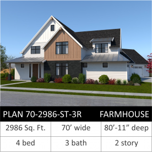 2986 SQFT - PLAN 70-2986-ST-3R FH