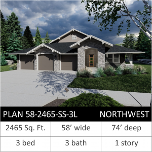 2465 SQFT - PLAN 58-2465-SS-3L NW