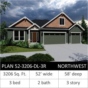 2381 SQFT - PLAN 52-2381-MM-3R NW