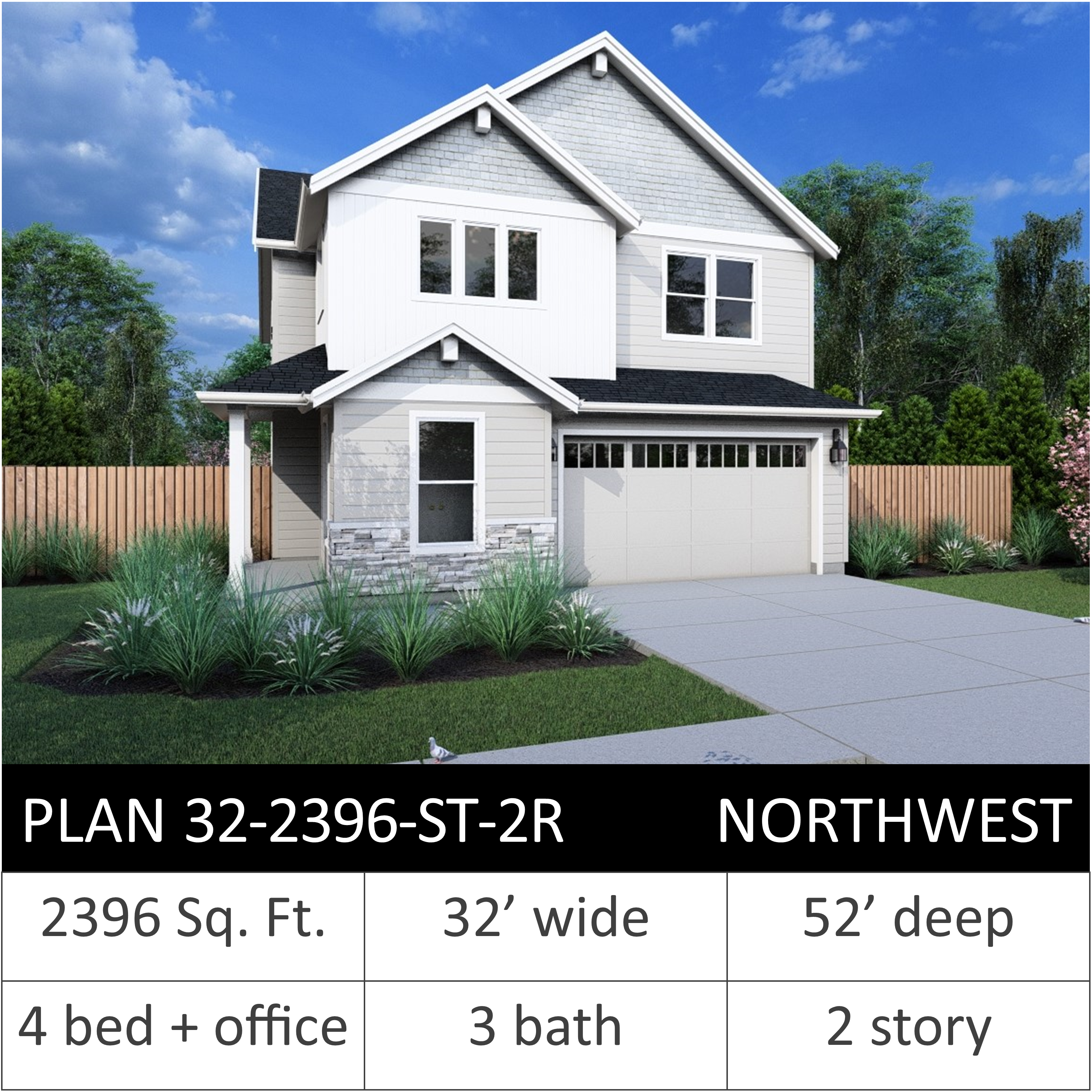2396 SQFT - PLAN 32-2396-ST-2R NW