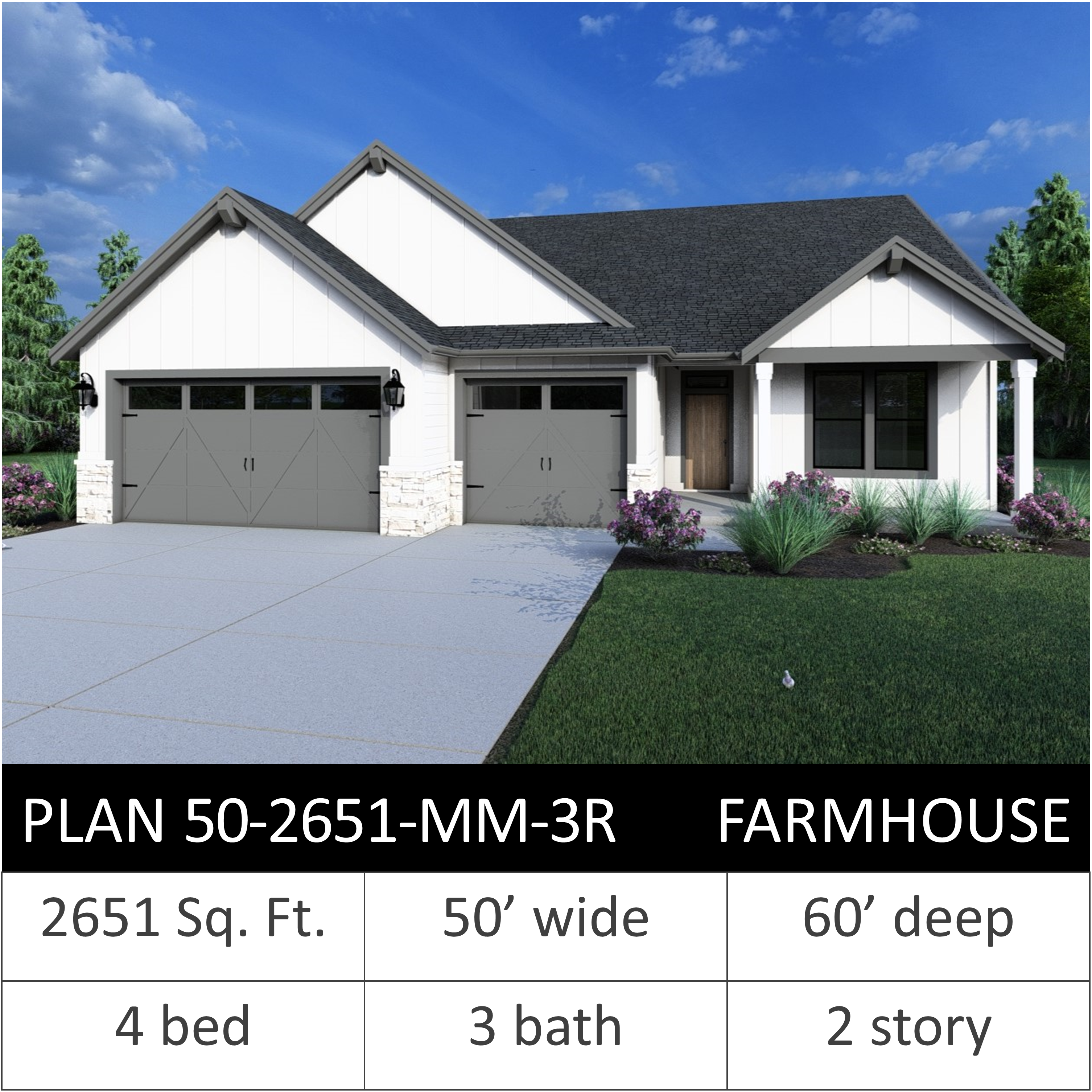 2651 SQFT - PLAN 50-2651-MM-3L FH